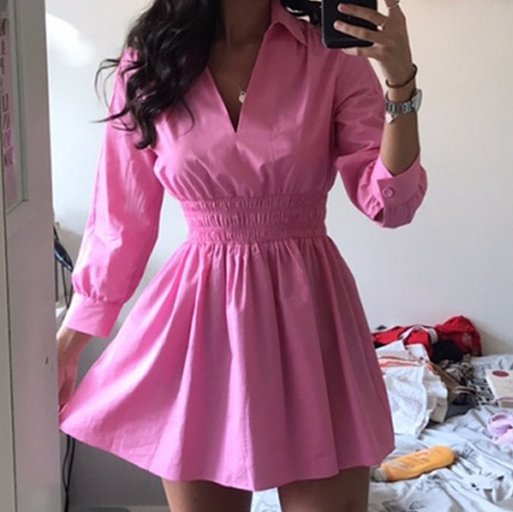 Zara * Pink Short Poplin Dress - Picture 12 of 16